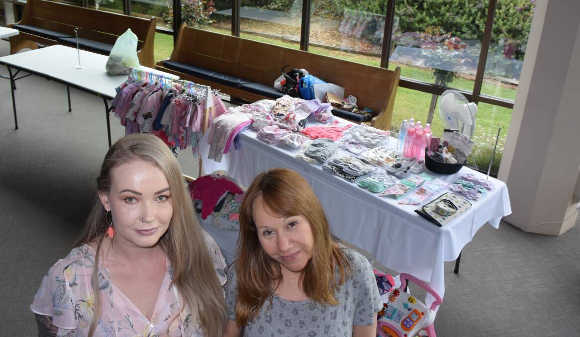 GO GO GO: Market-goer turned stall holder Jess Duggan and My Kids organiser Ursula Donati before the event. Picture: Isobel Cootes.