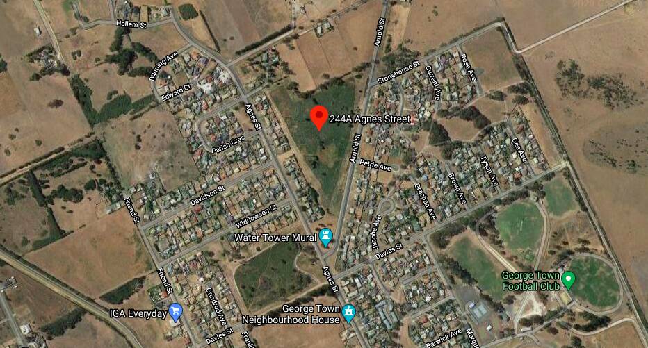DA: The proposed 49-lot subdivision at 244A Agnes Street, George Town. Picture: Google maps.