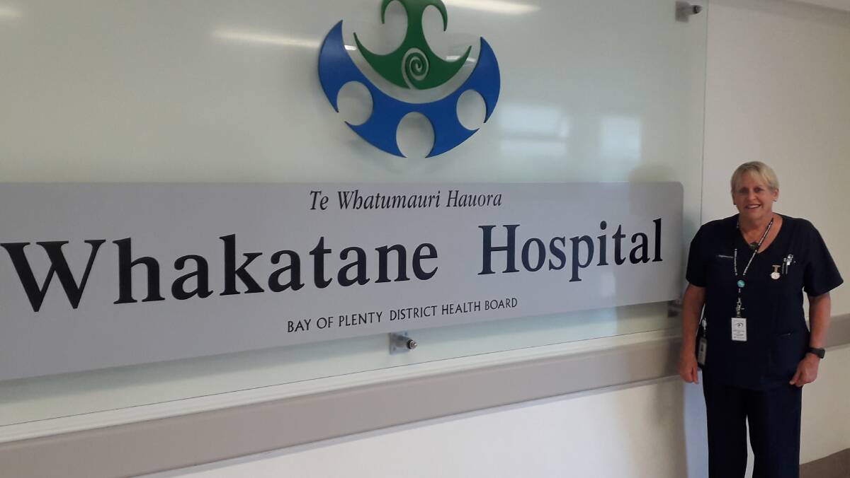 HERO: Launceston General Hospital emergency nurse Lesley Pyecroft at Whakatane Hospital in New Zealand after the natural disaster. Picture supplied.