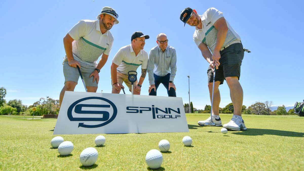FUNDRAISER: Simon Walker, Richard Deverell, Stuart Alexander and Adam Lucock gear up for the Cancer Council's Longest Day golf event at the Prospect Vale Golf Club. Picture: Scott Gelston.