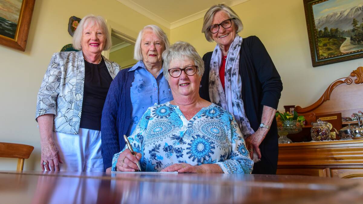 GIVING: Tamar Valley Inner Wheel Club's Rosemary Trezise, Phyl Durston, immediate past president Jan Easther and Berris Doyle.