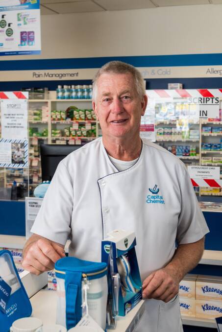 THANK YOU: Pharmacist Peter Bond is retiring after more than 40 years serving and caring for the Riverside community. Picture: Phillip Biggs.