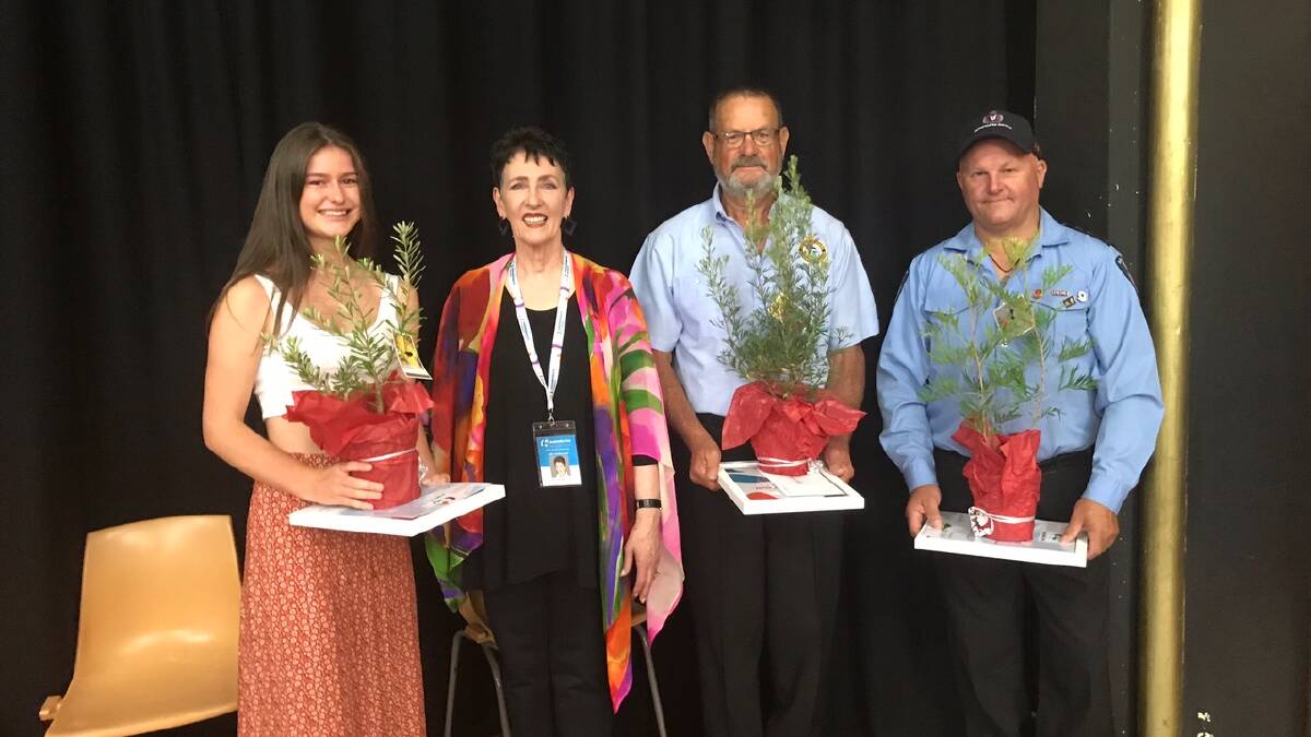 WINNERS: Young Citizen of the Year winner Zoe Bucknell, ambassador Robyn Moore and joint Citizen of the Year winners Wayne Cubitt and Dale Richards. Picture: supplied.