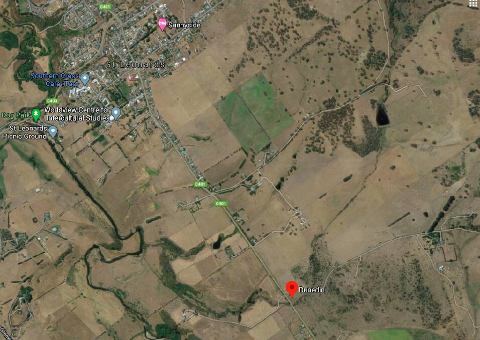 DA: The proposed site of the biosolids processing facility at 91 Blessington Road is marked by the red dot. Picture: Google Maps.