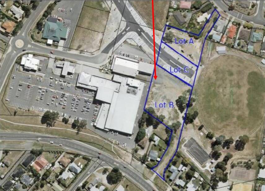 DEVELOPMENT: The red arrow marks the lot in question. Picture: supplied
