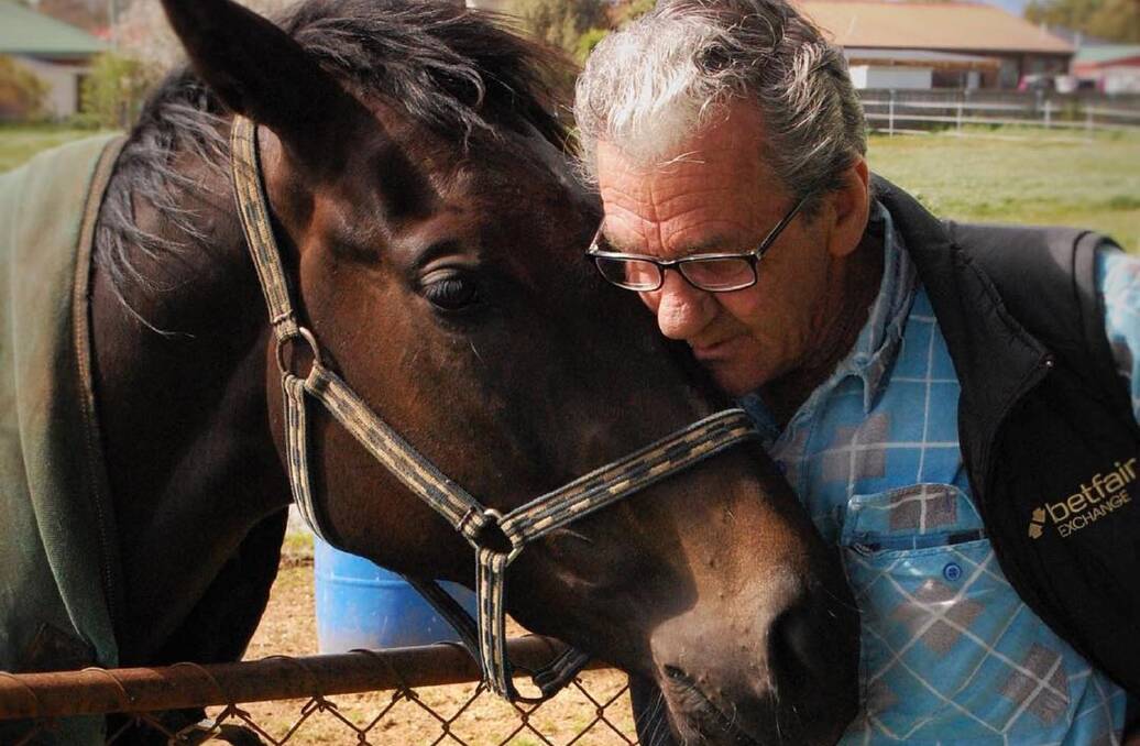 Horse trainer Mick Burles with Clean Achiever. He still misses his old horse The Cleaner. Picture: Piia Wirsu