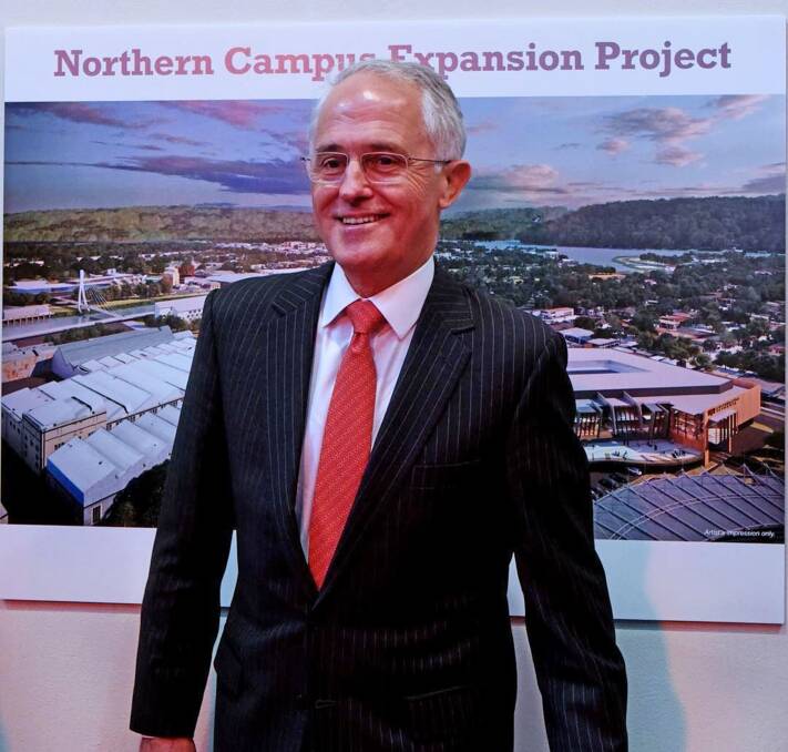 Prime Minister Malcolm Turnbull has endorsed the University of Tasmania's vision to relocate its campus to Inveresk. Picture: Neil Richardson 