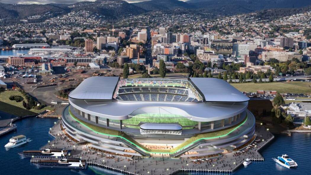 An artist's impression of a proposed stadium for Hobart.