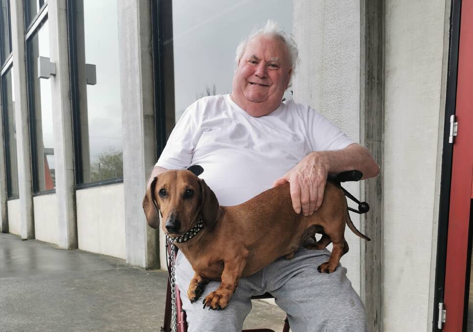 BETTER LIFE: George Town's Arthur Nash with his beloved dog Daniel. Picture: supplied.