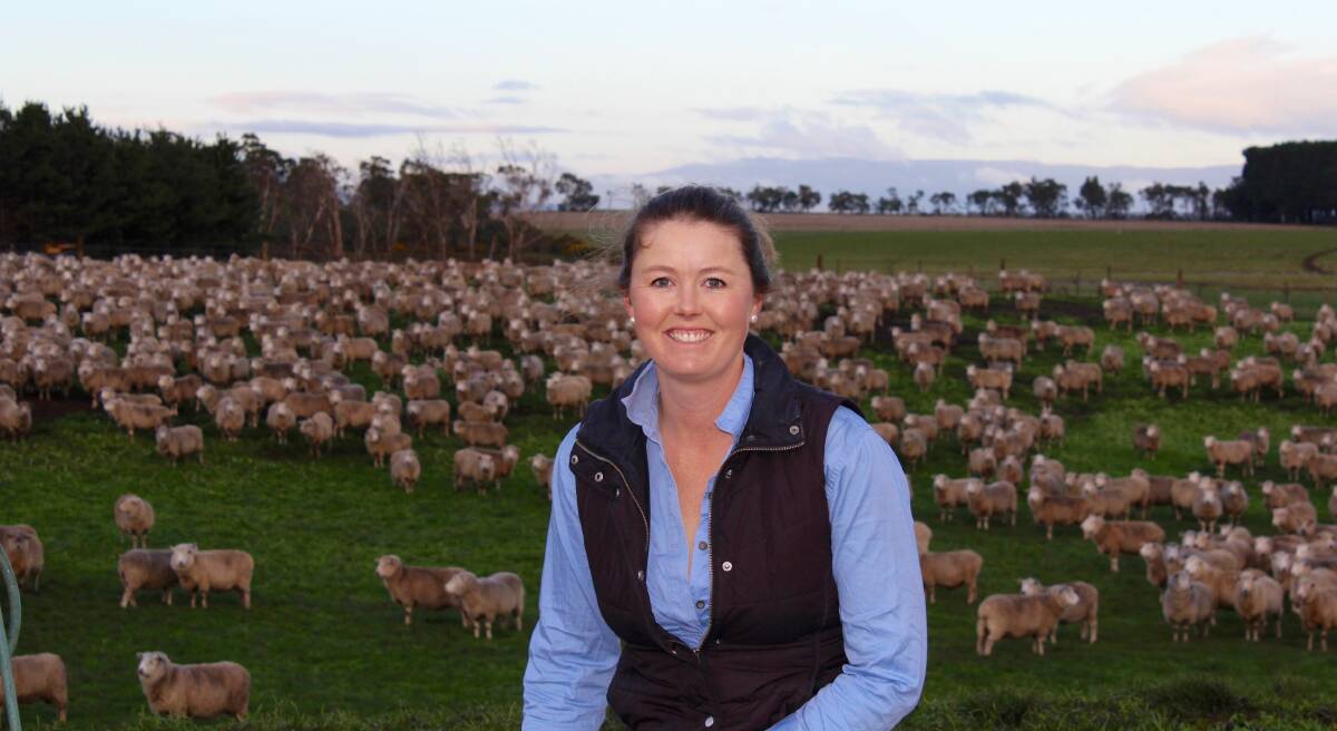 FULL DAMS: Rainfall at prime lamb producer Clare Peltzer's, Evandale, property has seen dams fill to 80 per cent of capacity.