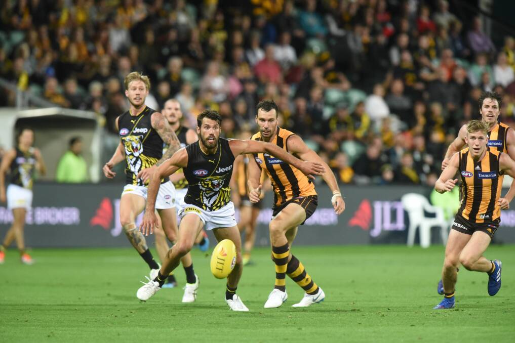 Hawks taking on Richmond in 2019. Picture: Paul Scambler