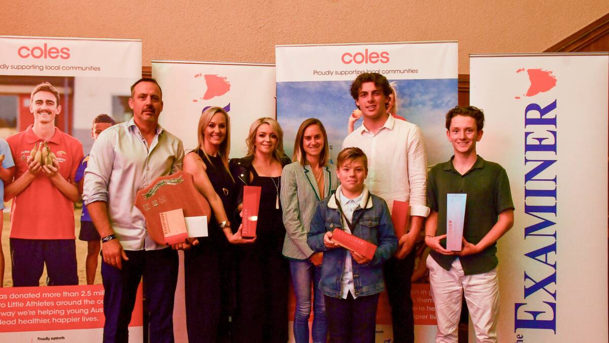 AIM HIGH: Rio Olympian Milly Clark with winners at the 2019 Junior Sports Awards which return after being postponed last year. Picture: File 