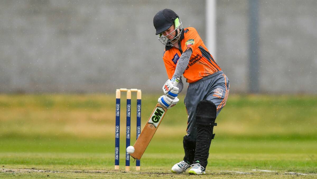 Steely focus: Inaugural women's Greater Norther Raider of the year Meg Radford smacks one through the covers last season.