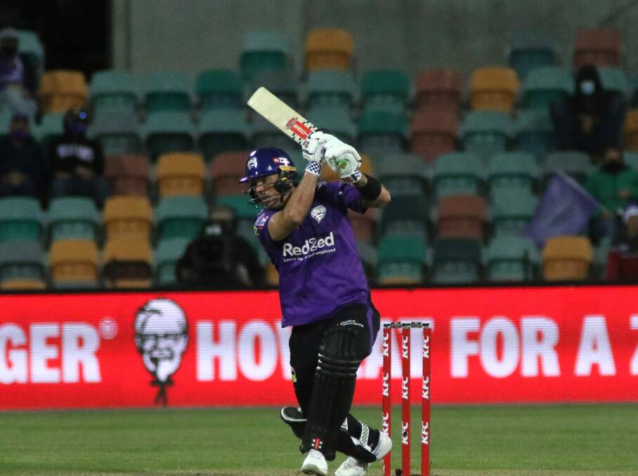 Ben McDermott was electric for the Hobart Hurricanes on Friday. Picture: Rick Smith