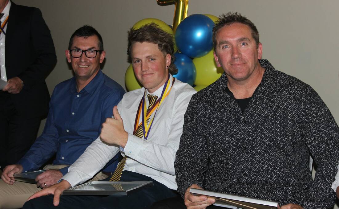 Fantastic Family: Chris Connolly, nephew and current GNL captain Brad Buchanan and Brad's father Jason all made the team of the GNL era. Picture: Supplied