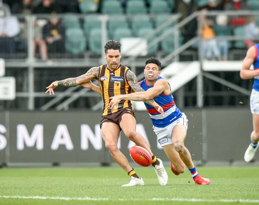 Hawthorn and the Western Bulldogs will face off in Launceston once again. Picture: Craig George