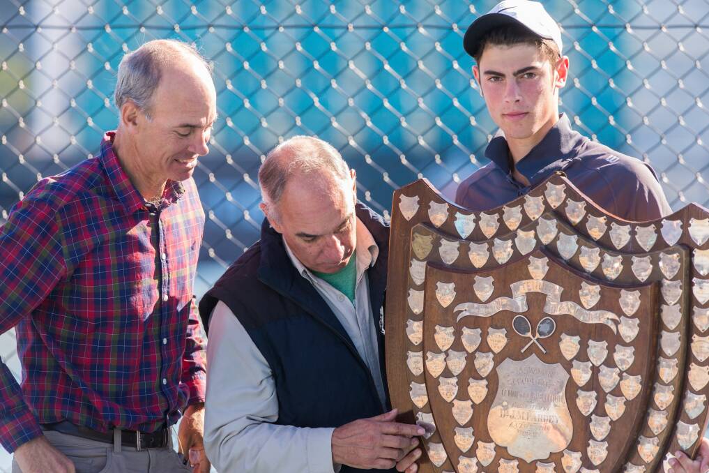 Ben Barnett and family with the Pardey Shield. Picture: Phillip Biggs