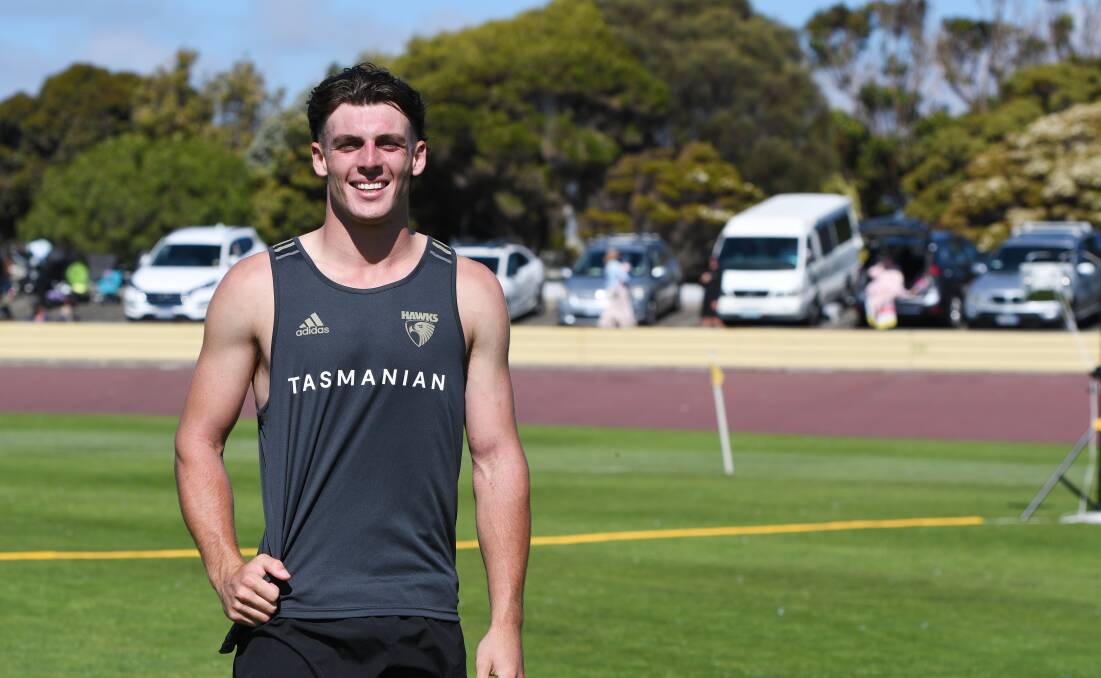Ability noticed: Tasmanian Hawk Jackson Callow was a surprise visitor at the Devonport Carnival, taking part in the 400m Gift and the mile. Picture: Brodie Weeding
