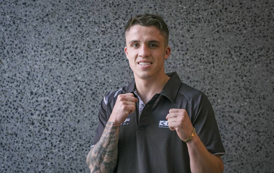 GOOD TO GO: Tyler Blizzard, pictured in Launceston this year, is set to step into a boxing ring for the first time professionally. Picture: Craig George