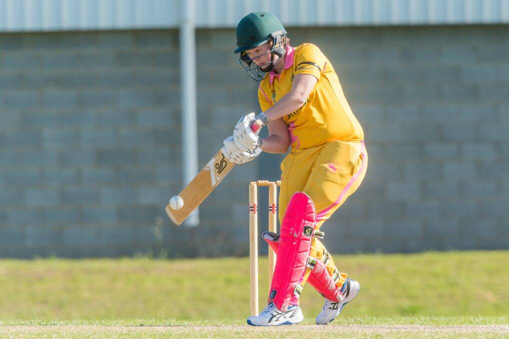 In form: South Launceston's Amy Duggan was one of three batters to lead the way home for her side.
