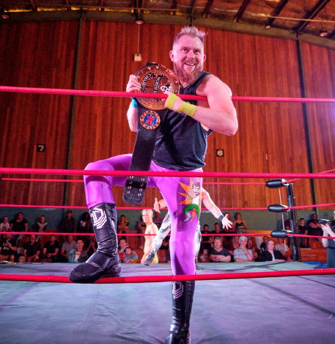 TOP: Hawes' character Dylan Daniels became a plucky underdog, capturing the North Esk Championship at the Retaliation show.