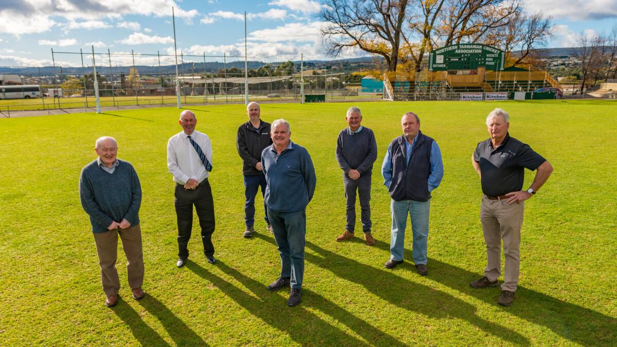 Trevor Curtis-Flynn, Nicholas Lee, Jade Selby, Peter Gatenby, David Gatenby, Tony Walters and Dave Leedham are looking forward to the Cricket North reunion. Picture: Phillip Biggs