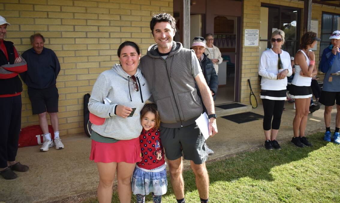 Winners: Roxie and Ben Holden with daughter Gabriella. Picture: Supplied