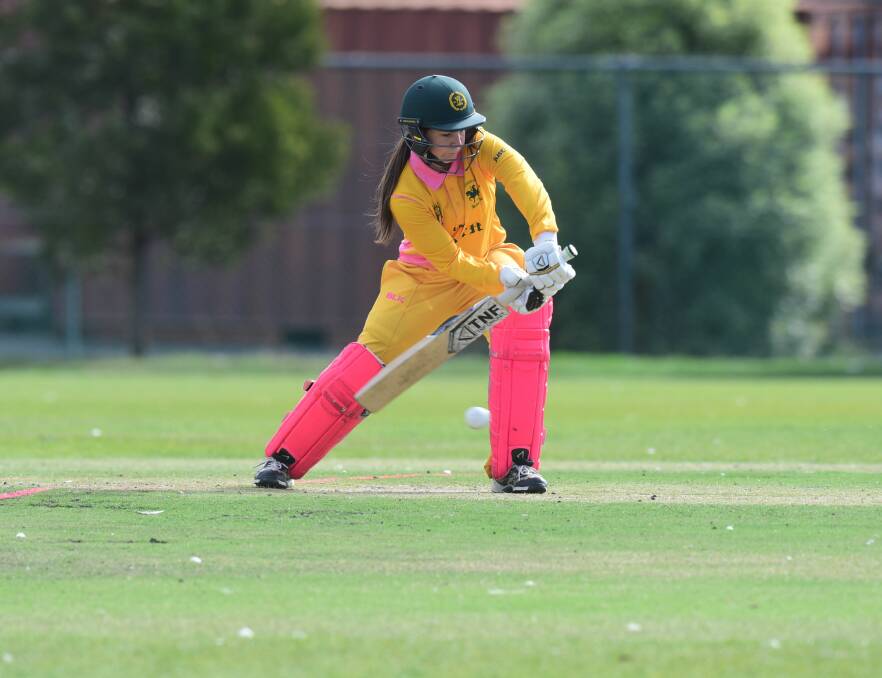 THROWBACK: Courtney Webb in the 2017 Cricket North women's grand final.