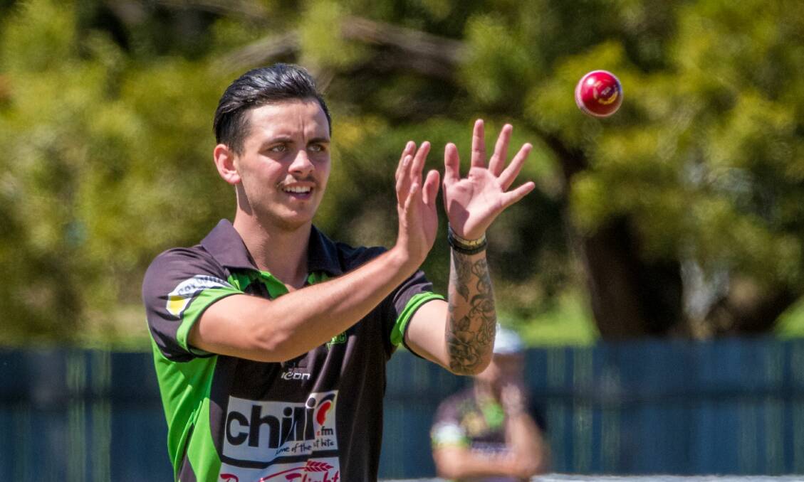 TAKE THE BALL: Perth co-captain Matthew Rigby impressed his coach with his leadership in their first game. Picture: Phillip Biggs
