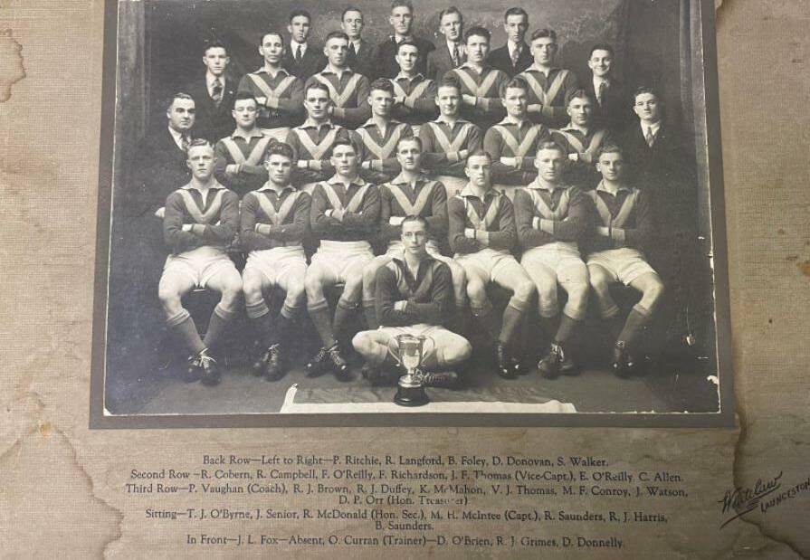 HISTORIC: St Pats' 1936 Tasmanian Amateur League premiership side. Picture: Supplied