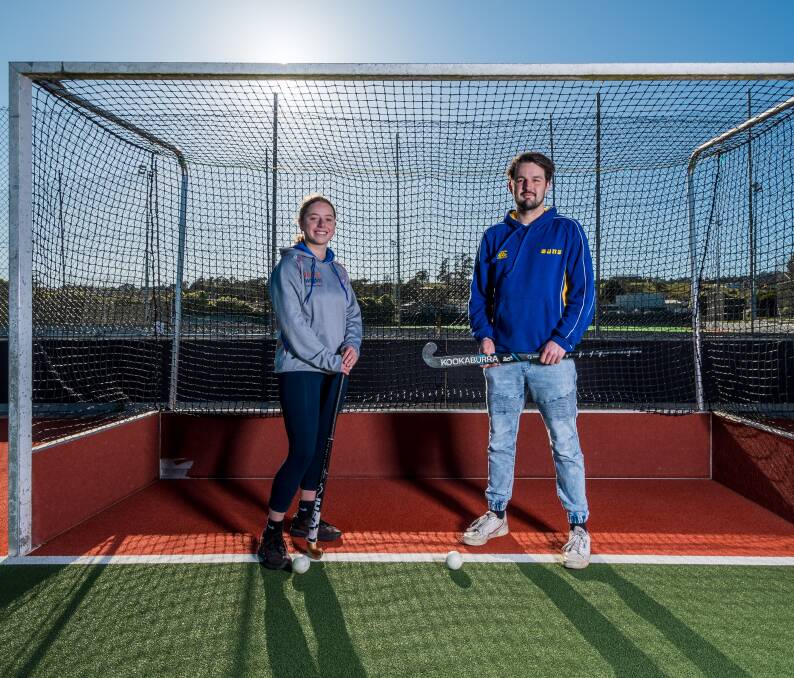 Ready to rock: Queechy's Lucy Cooper and South Launceston's Sam Beckett prepare for this year's GNL season. Picture: Phillip Biggs