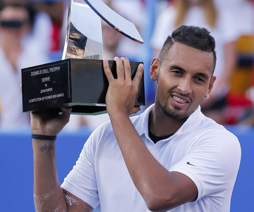 Winner: Nick Kyrgios will always continue to divide the Australian community but has achieved high-level success. Picture: Erik S. Lesser