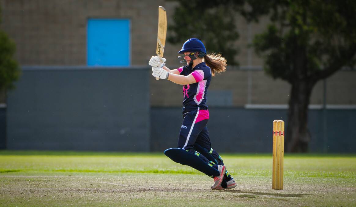 Greener pastures: Emma Manix-Geeves, pictured batting for Riverside in 2019, will play club cricket in Victoria next season.
