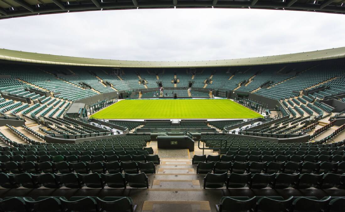 Empty: A sad sight for tennis fans with the annual Wimbledon Grand Slam traditionally getting underway this week.