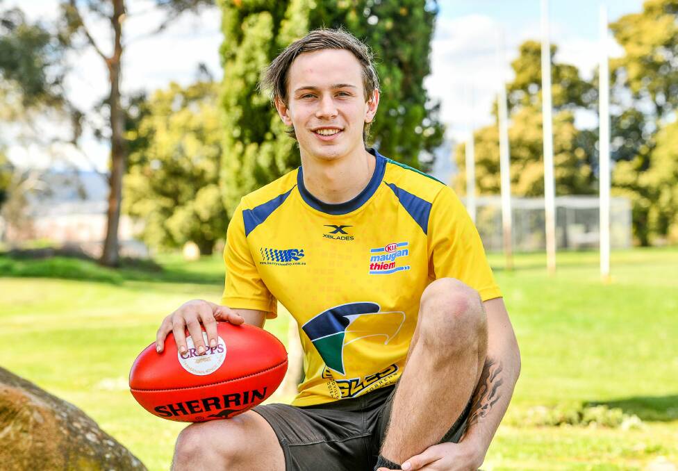 Golden boy: Former North Launceston star Rhyan Mansell, pictured before moving to South Australia last year.