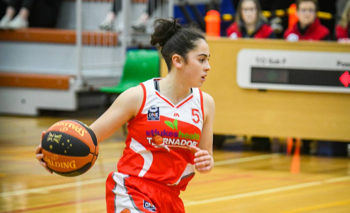 THROWBACK: Aishah Anis dribbles up the court during a 2019 home game for the Tornadoes. Picture: Paul Scambler