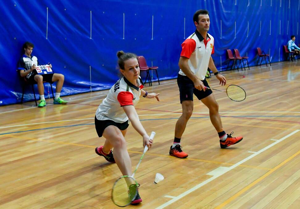 Focus: Tasmanians Leesa Grundy and Will Ponsonby in action during February's Australian championships in Launceston. Picture: Scott Gelston