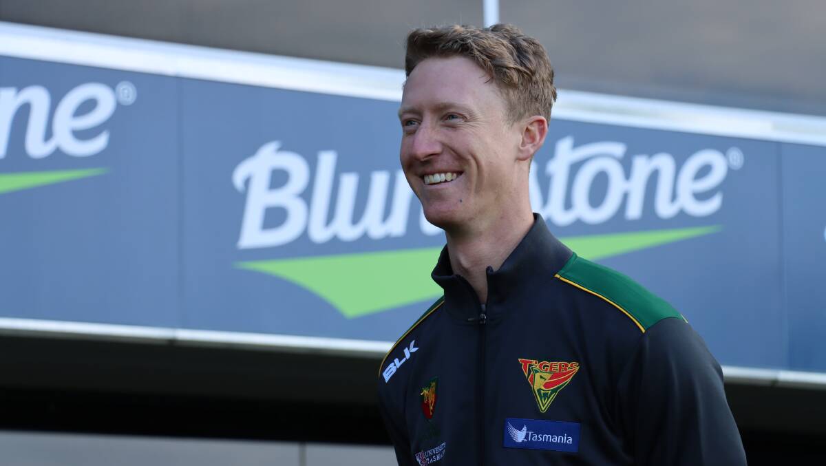 ALL SMILES: Jordan Silk will welcome his Sydney Sixers leader Greg Shipperd to Tasmania. Picture: Cricket Tasmania