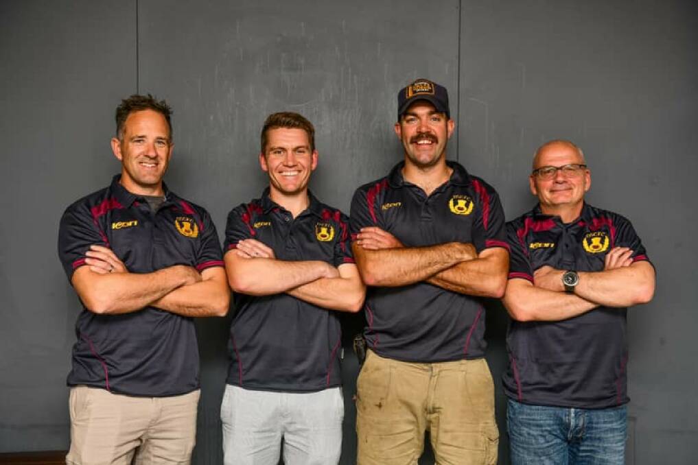 Leading Crew: Troy Seen (physical training adivsor), Brayley Coombes (senior coach), Will Tatchell (assistant coach) and Greg Breward (senior runner) will be a part of the group in charge of Old Scotch this year. Picture: Supplied
