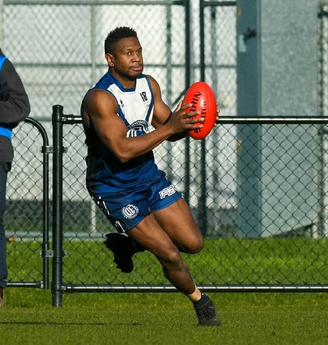 Shifting: Old Launcestonians speedstar Toby Omenihu has joined the East Coast Swans for 2021. Picture: Phillip Biggs