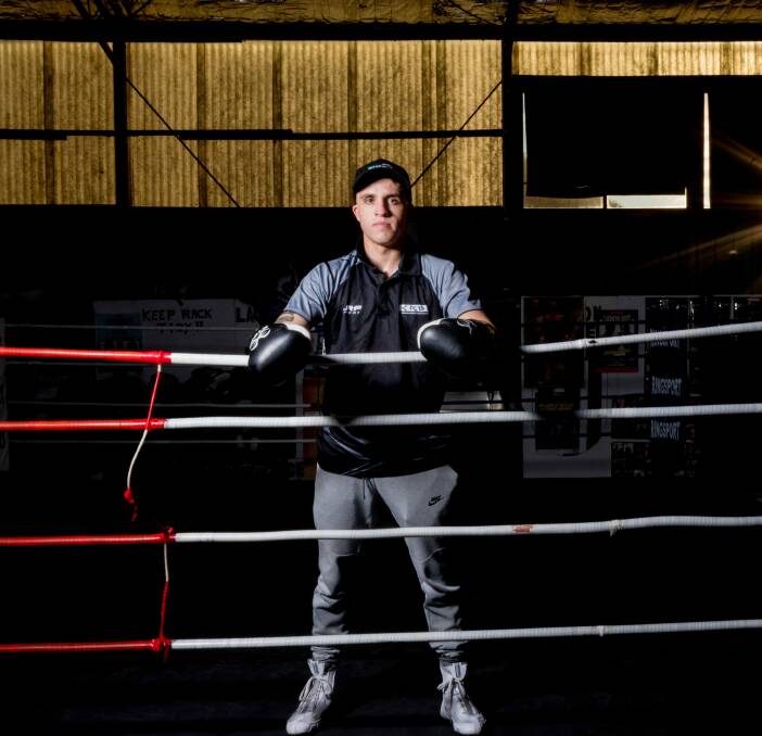 BACK HOME: Tasmanian export Tyler Blizzard, pictured at Launceston Boxing Club's gym this week. Picture: Phillip Biggs