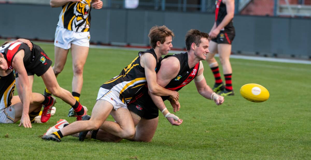 MISSING: North Launceston co-captain and premier ruck Alex Lee will miss this week through COVID with Tom Bennett to lead in his absence. Picture: Paul Scambler