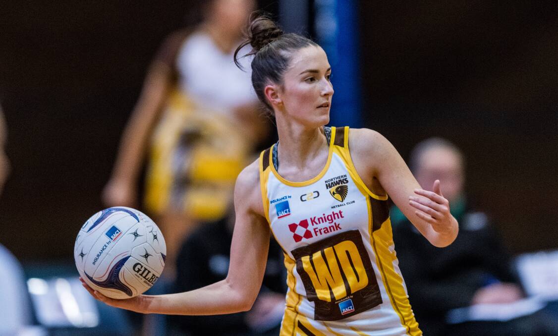 Star: Lydia Coote impressed for the Northern Hawks in their final match-up. Picture: Phillip Biggs