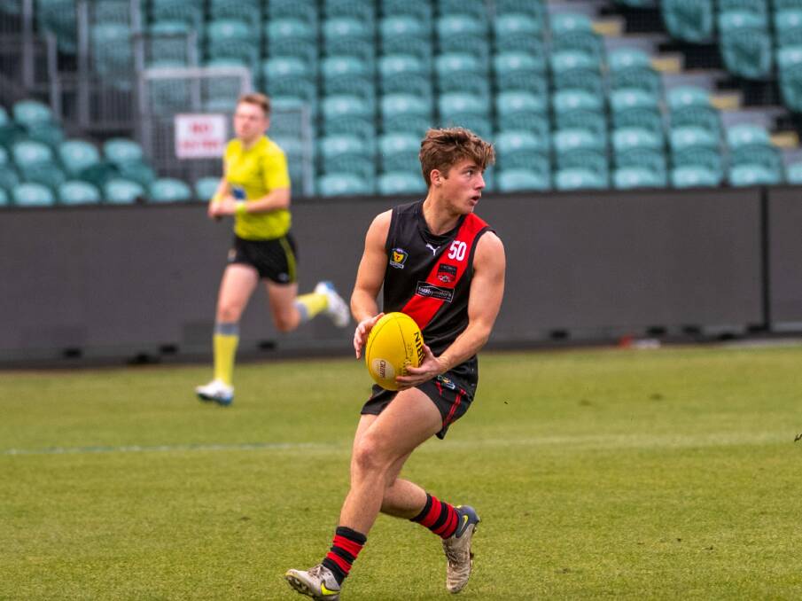 RISING STAR: Will Manshanden kicked three goals in last week's loss against the Tigers, impressing his coach. Picture: Paul Scambler