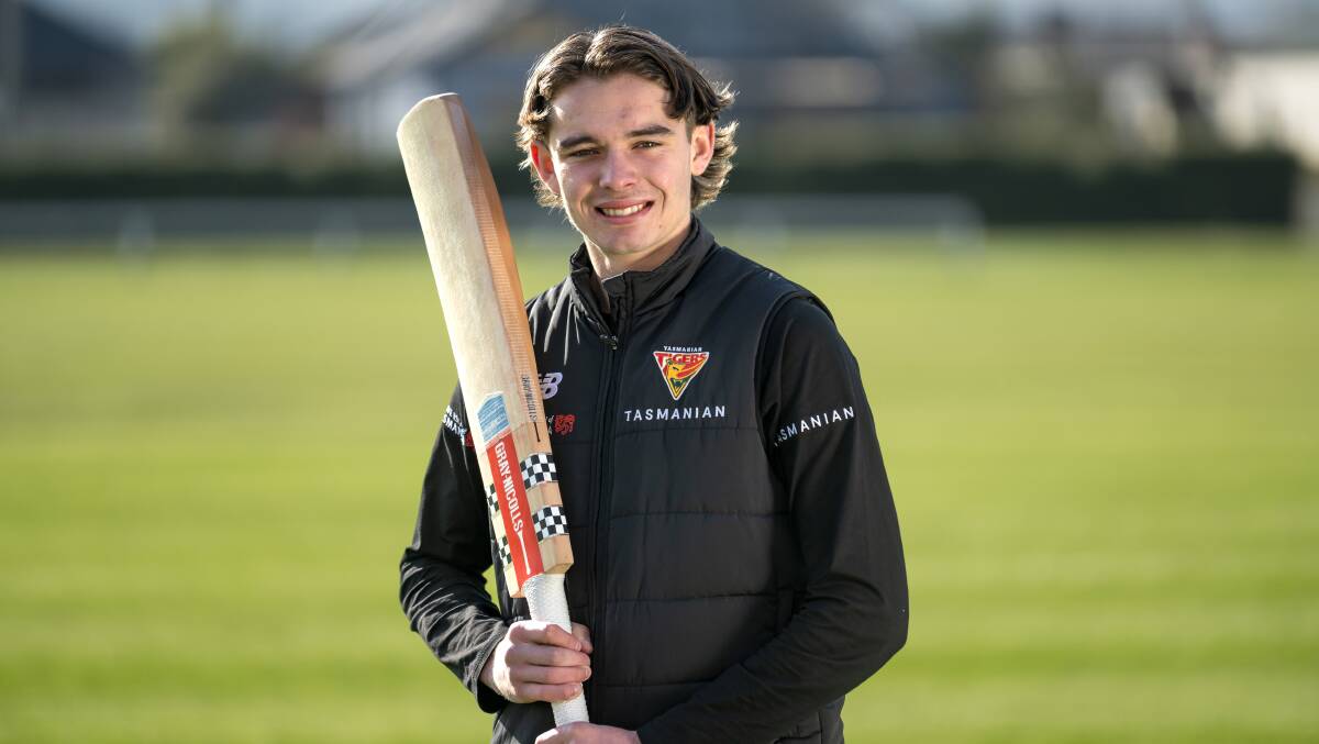 New Tasmanian Tigers rookie Aidan O'Connor. Picture by Phillip Biggs