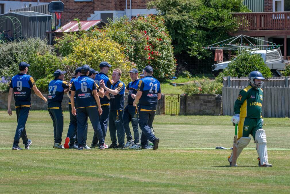 Trevallyn celebrate a wicket earlier this year. Picture: Paul Scambler