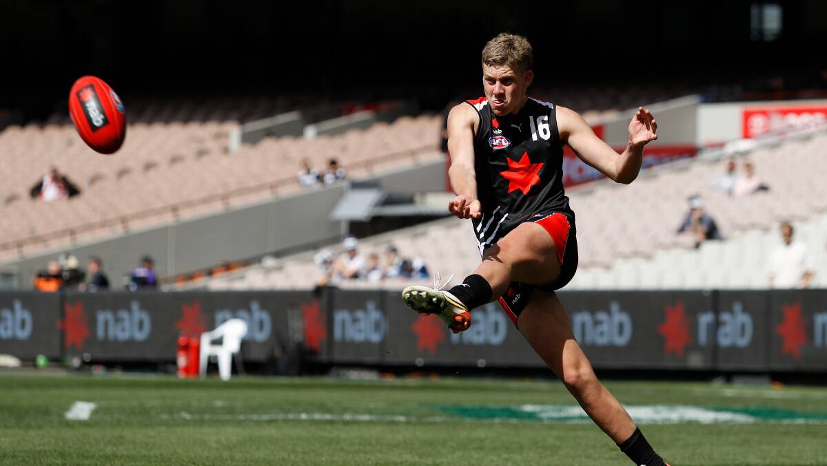 Arie Schoenmaker playing in the Futures game before the AFL Grand Final last year. Picture by Getty Images
