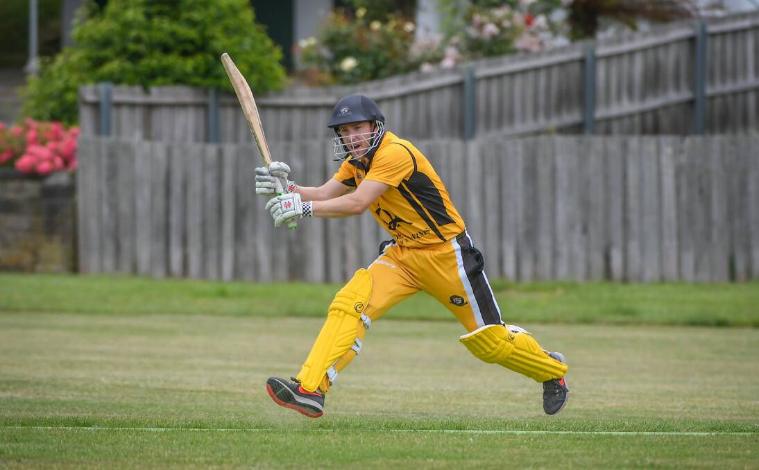 Bounding: Longford all-rounder Richard Howe has been a strong performer since making the move from Westbury. Picture: Phillip Biggs