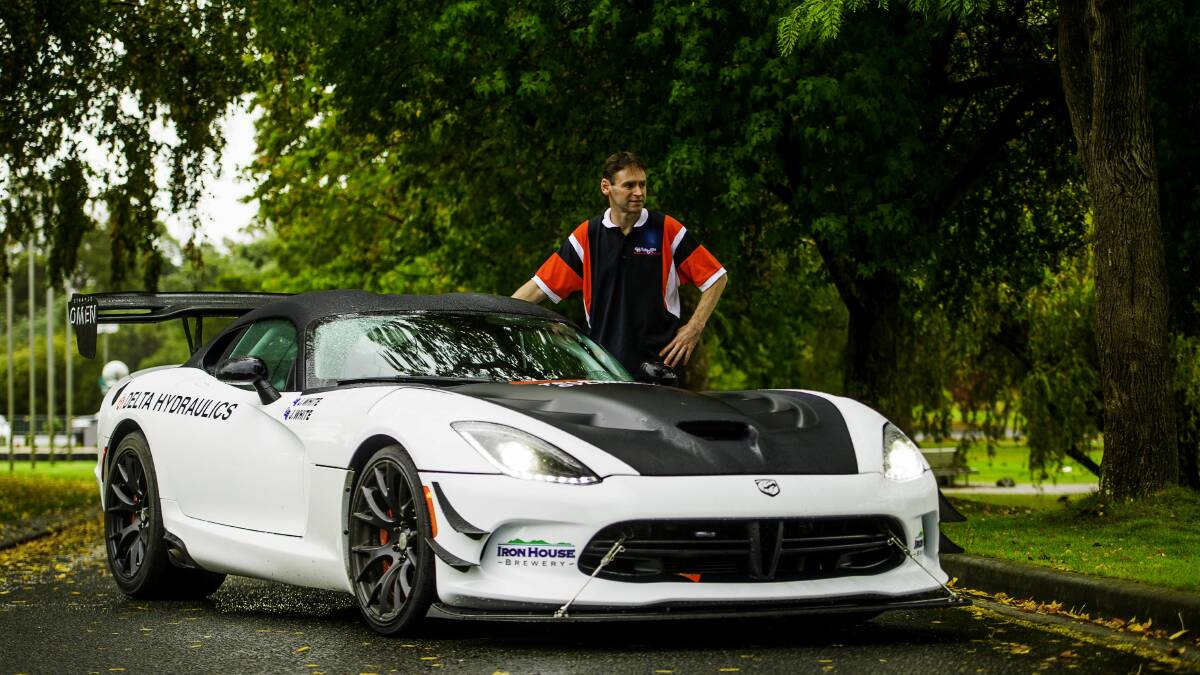Jason White with his Dodge Viper that looks to take an outright victory in Targa once again.