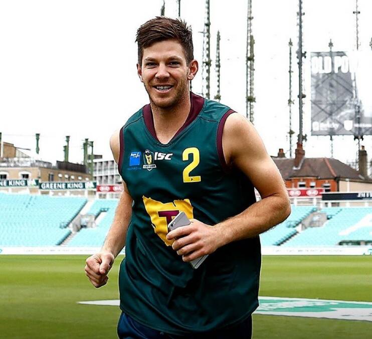Tim Paine in Tasmanian colours. Picture: Twitter